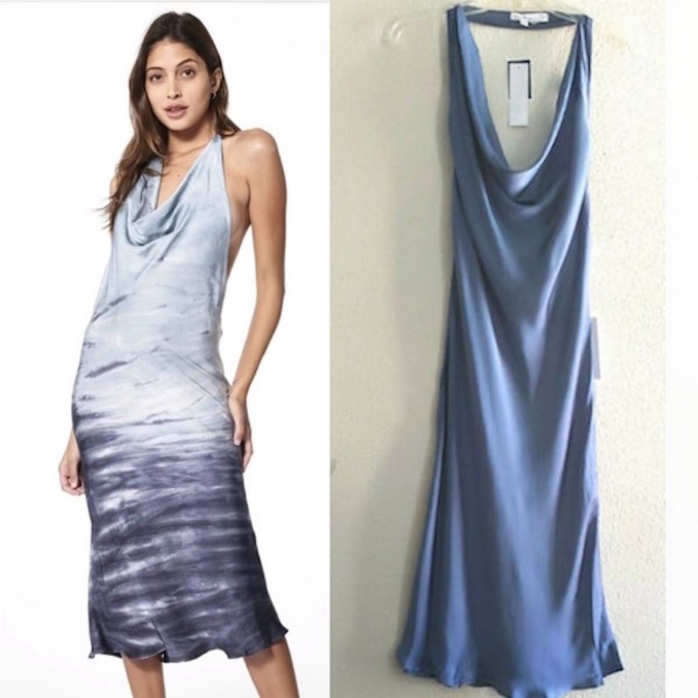 Young Fabulous & Broke YFB REBEL Silky Satin Slip DRESS
